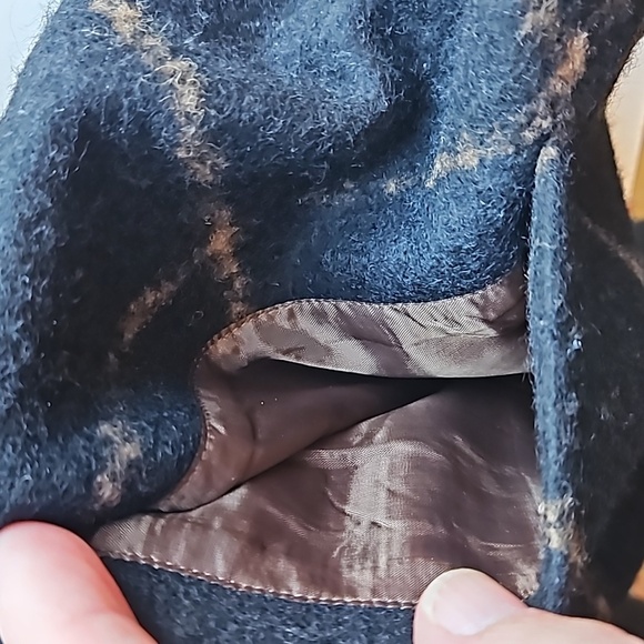 AKRIS Black and Brown Window Pane Wool Blend Jacket 14 - Picture 7 of 9